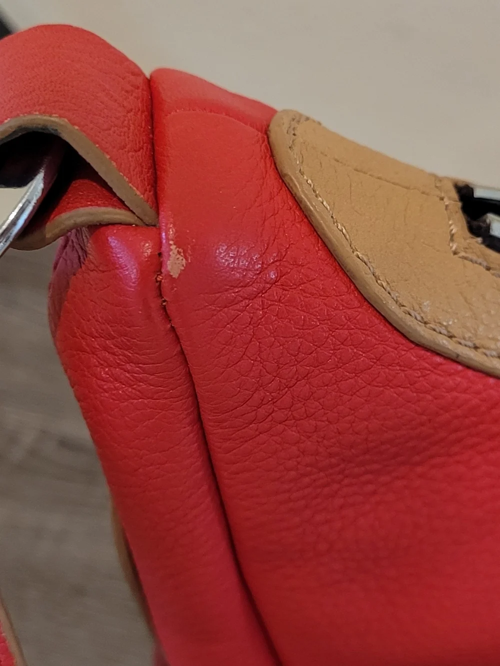 ORYANY EMME Hobo Red Leather Half Mood Bag - Picture 6 of 16